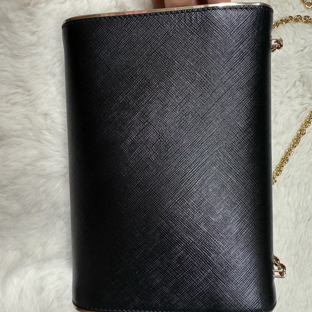 SALVATORE FERRAGAMO MINI CLUTH IN SAFFIANO LEATHER with chain